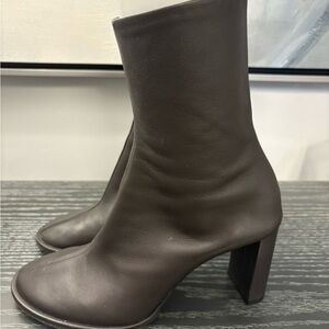 The Row Leather Ankle Boots
